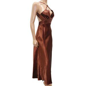 Jessica Mc Clinktock Gunne Sax Bronze Evening Maxi Dress 3